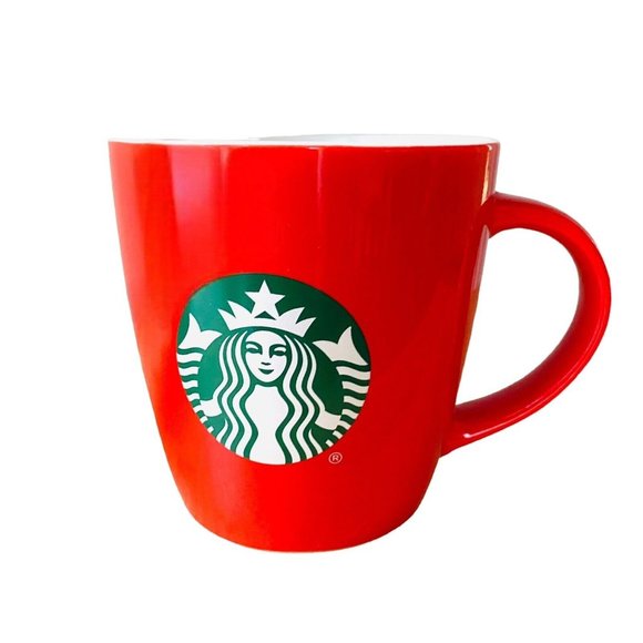 Starbucks Red Holiday Mug 12 Oz Green Mermaid 2020 - Picture 1 of 6